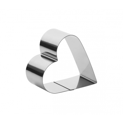 Форма кондитерская "Сердце" d= 11 см. h=5 см. нерж. /1/ АКЦИЯ