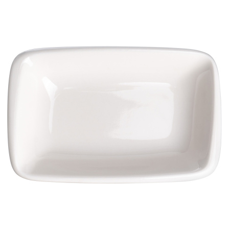 Соусник 100 мл. 140*85 мм. h=30 мм. касалетка Белый, форма Мув Bonna /1/12/264/