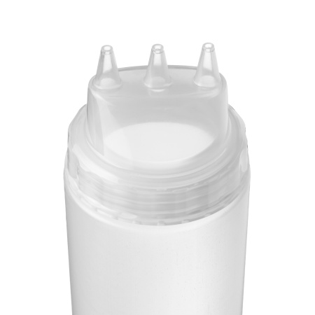 Емкость для соуса  750 мл. d=70 мм. h=270 мм. 3 носика, широкая прозрачная GP /1/48/