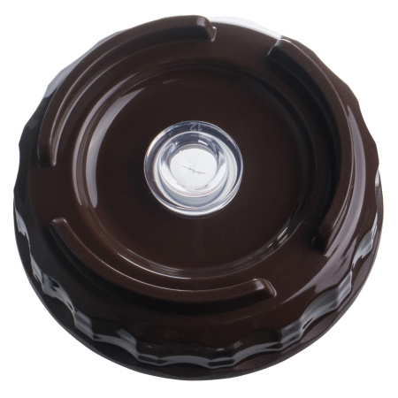 Емкость для соуса  750 мл. d=70 мм. h=237 мм. с 2 крышками, с силик. носик. широкая прозрачная, крышки коричневые GP /1/96/ ВДОХНОВЕНИЕ