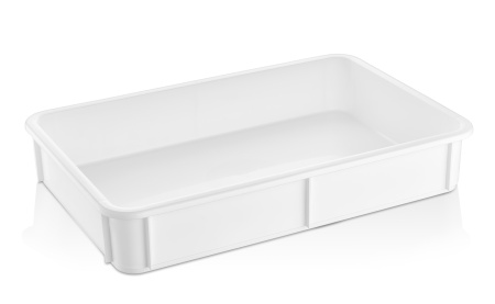 Контейнер для теста 600*400*100 мм. (-40/+70℃) прямой, сплошной, мороз-кий, белый п/п (крышка 77152) GP /1/6/