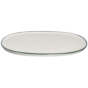 Блюдо овальное 340*230 мм. Линеа Зеленый, форма Хюгге Bonna /1/6/534/