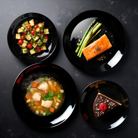 Тарелка d=190 мм. h=18 мм. без полей Эволюшн Блэк /6/24/2160/ АКЦИЯ