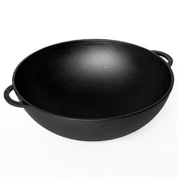 Сковорода Wok d=28 см. h=9,9 см. 5 л. чугун с 2 ручками /1/2/