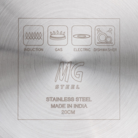 Сковорода d=20 см. h=4 см. 1,0 л. нерж. (индукция) MGsteel /1/