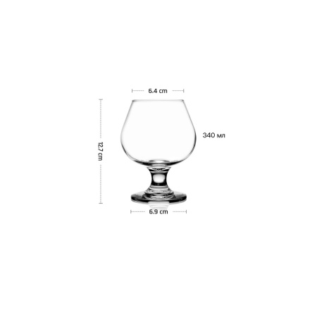Бокал для бренди 340 мл. d=64 мм. h=127 мм. MGline /6/24/