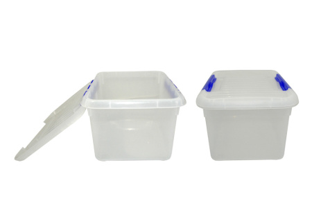 Контейнер для продуктов прямоуг.  8,0 л. 30*23*16,5 см. с синим зажимом MGprof /1/25/