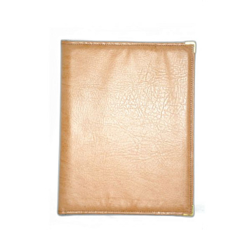 Папка-меню 32,5*24 кож.зам.-шелк бежевая съемные файлы /1/ Под заказ