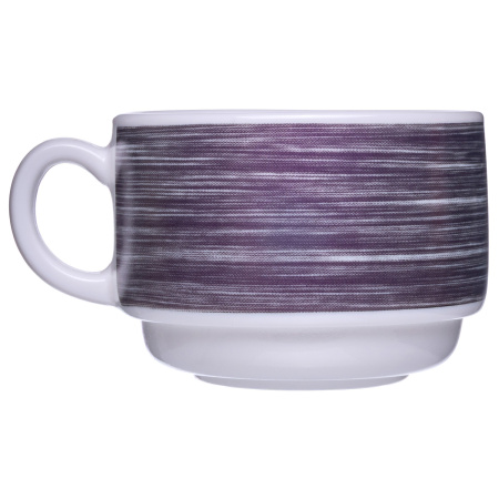 Чашка 190 мл. чайная d=76 мм. h=57 мм. сиреневый край штабелир. Браш (блюдце 53498) /1/12/48/ АКЦИЯ