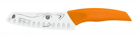 Нож кухонный 140/260 мм. с бороздками, оранжевый KIDS Icel /1/6/ АКЦИЯ