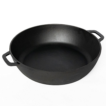 Сковорода d=28 см. h=6 см. 4 л. чугун с 2 ручками /1/4/