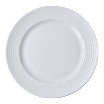 Тарелка d=230 мм. Белый Пьюре Дот, форма Банкет Bonna /1/12/972/