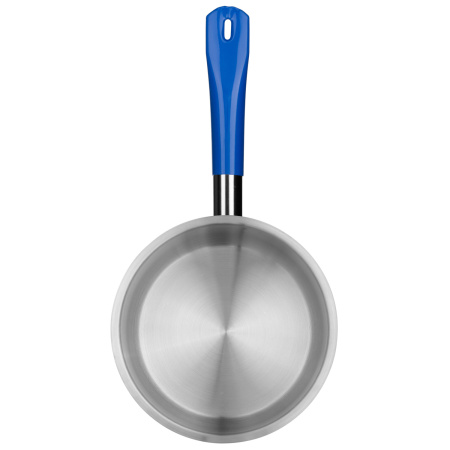 Сотейник  3,0 л. нерж. d=20 см. h=9 см. б/кр (индукция)(кр. 79197) синяя ручка винил. MGsteel /1/ АКЦИЯ